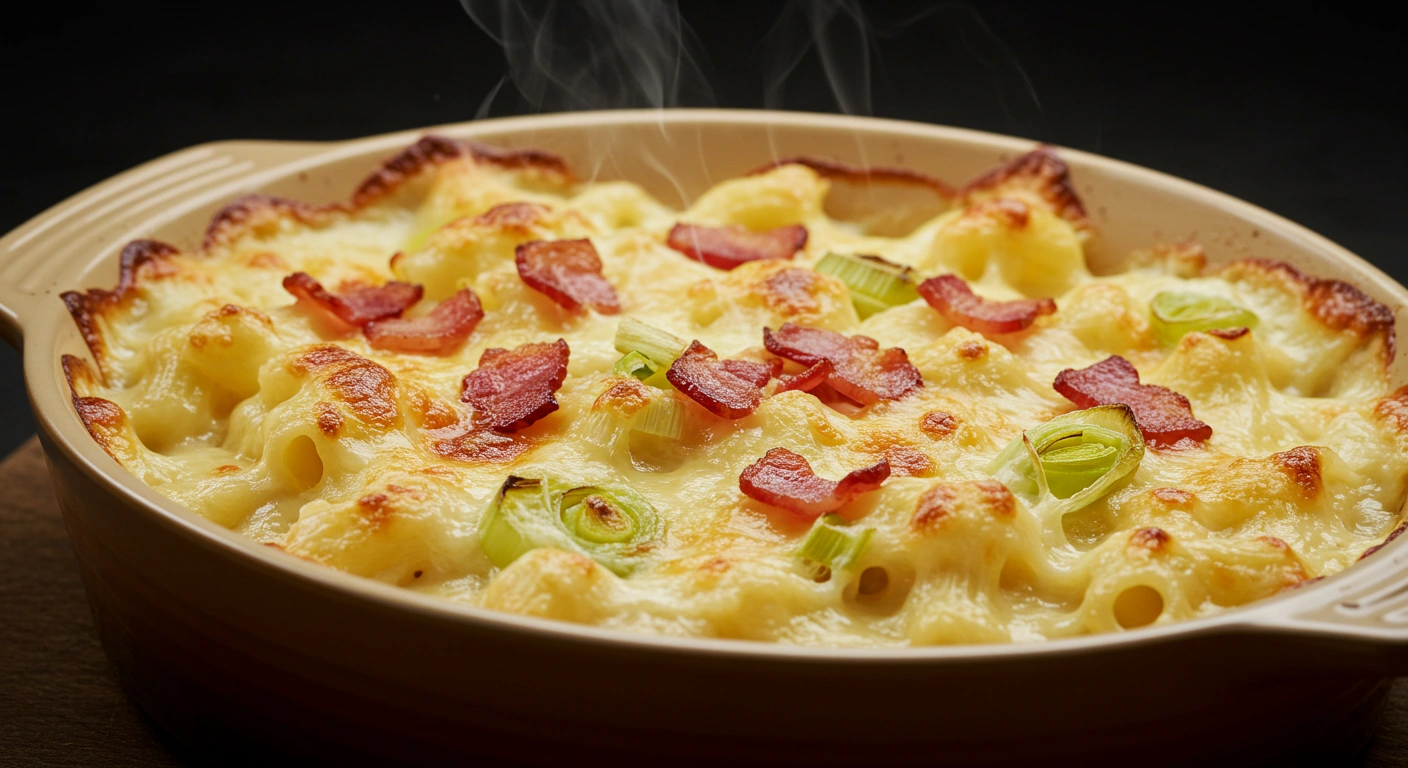 Baked Mac and Cheese with Bacon and Leeks - secondary view